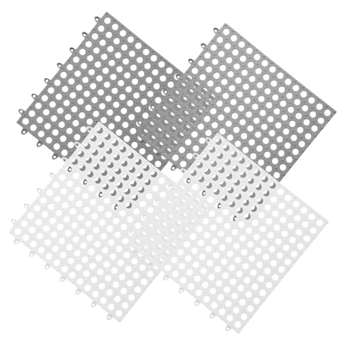 SUPVOX 4 Piezas Esteras De Conejo Diluvio Forro De Jaula De Pájaros Bandeja Sanitaria Roedor Rata Juguetes Ropa De Cama para Cobayas Guisante Heno Cerdo Conejos Hámster Jaulas El Plastico