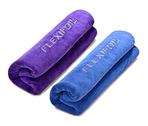 FLEXIFOIL Juego de toallas de playa extragrandes, microfibra de secado rápido, natación, vacaciones, viajes, deporte, gimnasio, camping, deportes, yoga, pilates, baño, cabello, 180 x 100 cm Cover