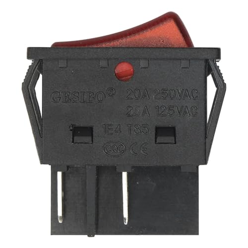 Interrupteur à bascule bateau KCD4 jaune 220V 20A 4 broches
