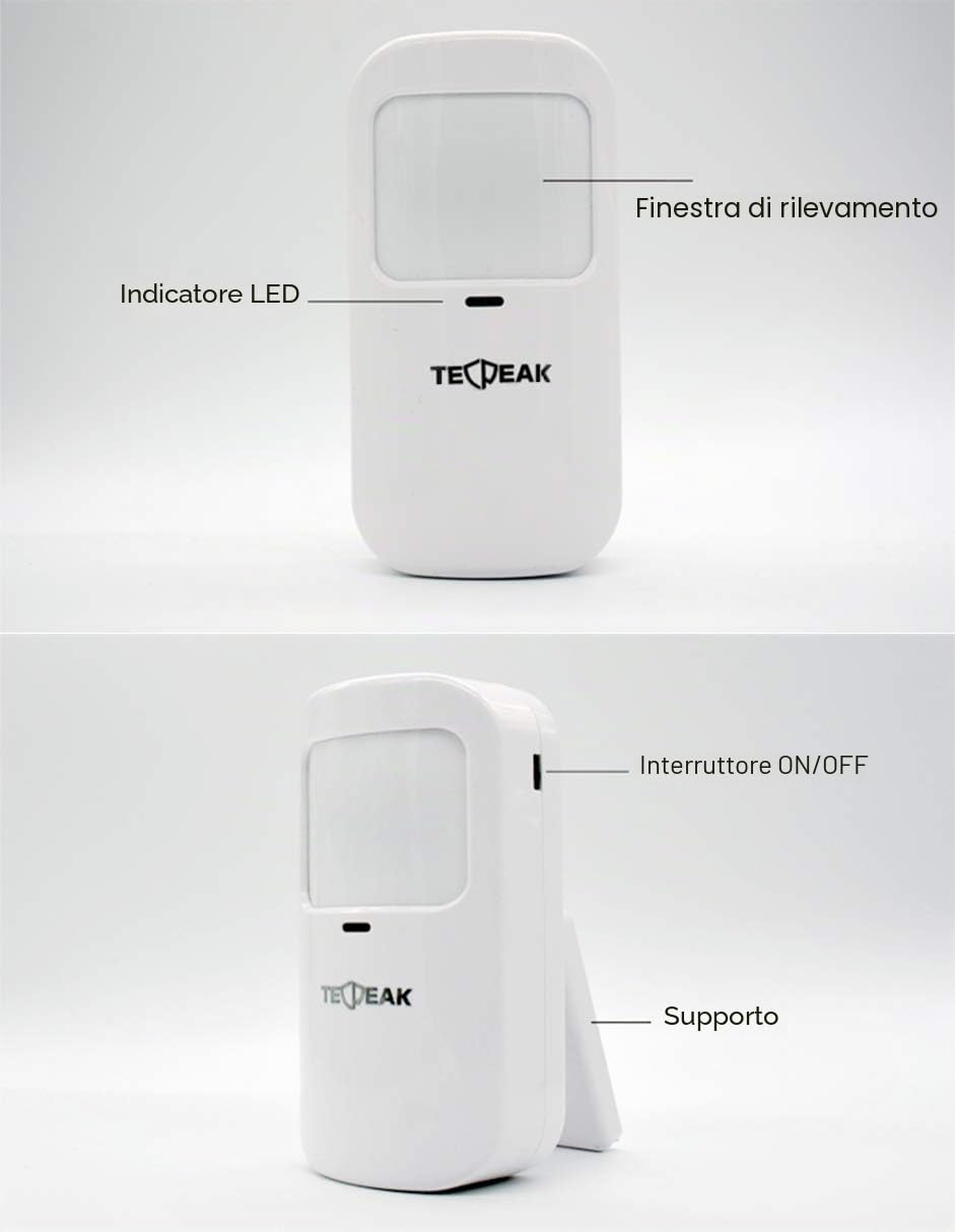 TECPEAK Sistema di Allarme Domestico Senza Fili, Kit di Allarme WiFi/GSM con Sicurezza Sirena, Controllabile a Distanza tramite Telefono Cellulare (A2)