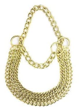 Woofy Chrome Stainless Steel Golden Plated 3 Layer Dog Choke Chain -24 Inch Collar, Dog Choke Chain Golden Three Layer Neckless (B09LHQK3YH) Amazon Price History, Amazon Price Tracker
