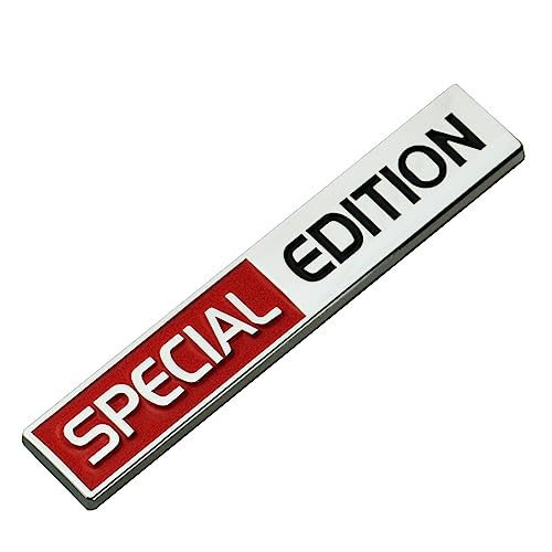 Image of 2Pc Special Edition Emblem 3D Fender Badge Car Truck Sticker Decal Fit for Universal Car Truck SUV (Chrome Red Black)