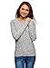 Produktbild oodji Ultra Damen Pullover aus Strukturiertem Stoff mit Rundem Ausschnitt, Grau, DE 42 / EU 44 / XL