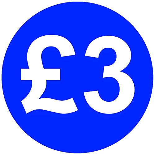 30mm Price Stickers Pack of 500 - Bright Blue - £3