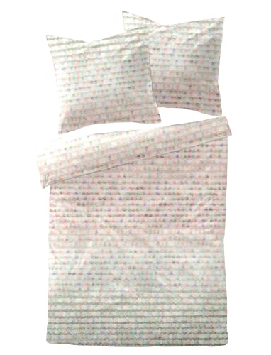 Dormisette Mako Satin Bettwäsche 155x220 Punkte Aquarell Pastell 4476-40