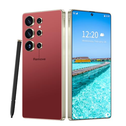 Ofinsut I25 Ultra 5G Unlocked Smartphone,12GB+512GB Fully Cell Phone for Android 14, 6.99" Unlocked Cell Phone, 7000mAh, 68MP+108MP Dual Camera/Dual SIM/Fingerprint Lock/Face (Wine Red)