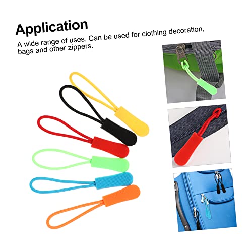 SEWOART 60Pcs Zíper Cordão Corda Pvc Zíper Puxar