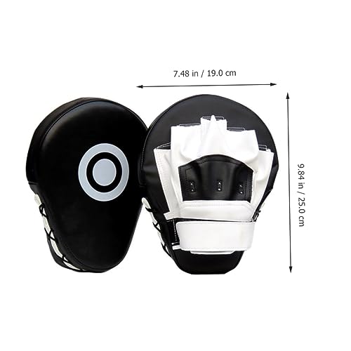 BCOATH Boxing Pad Punching Pad Martial Arts Training Equipment Focus Mitt Ergonomic Pu Leather Taekwondo Kick 9.84X7.48 Inch Strike Shield
