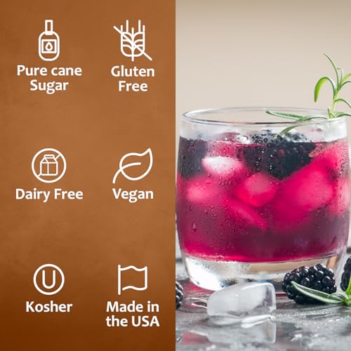 Syruvia Blackberry Syrup – Blackberry Syrup Flavor, 25.4 fl oz - Perfect for Cocktails, ice Tea, Desserts, Italian Sodas, Ice and More, Kosher and Gluten-Free With Syrup Pump - Thumbnail 4