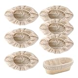 6 Pieces Oval Banneton Proofing Cloth liner, 10 inch Bread Proofing Basket Liner, Sourdough Baking Dough Basket Cloth Liner for Bakery Home Baking (Basket Not Included)(Oval)
