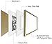 Golden State Art - 11x14 Aluminum Picture Frame - with Mat for 8x10 Photo or Without Mat for 11 x 14 Photo - Real Glass Cover - Simple and Elegant Decor for Wall Mounting - 1 Pack - Gold