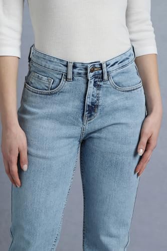 Image of INKD Women's Slim Fit Jeans - Mid-Rise | Cotton Blend | Stretchable | Classic 5 Pocket Styling | Jeans for Women | Women Jeans (Available in Plus Sizes)