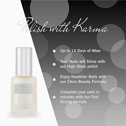 Karma Organic Nail Polish - Quick Dry Nail Lacquer, Non-Toxic, Vegan, And Cruelty-Free Nail Paint Art For Adults & Kids - No Toluene, No Formaldehyde, No Dbp, And Free Of Tphp (Iridescence, 0.43 Fl Oz.) #TOP3