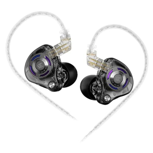 Image of KZ Gale Gaming IEM Wired in-Ear Monitor Earphones, Super Linear Dynamic Driver, Dual Microphone, Silver-Plated Cable, HiFi Sound, Noise Isolation, Ideal for Music & Gaming (3.5mm (No Mic))