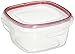 Rubbermaid Lock-Its Square Food Storage Container with Easy Find Lids, 5 Cup, Racer Red 1778068