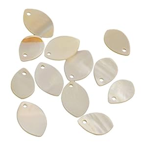 PULABO12 pièces MÈRE DE PERLE Coquillage Charme Perles Grand u0026 Petit Ovale pour Bijoux Pendentif Making Durable et Utile