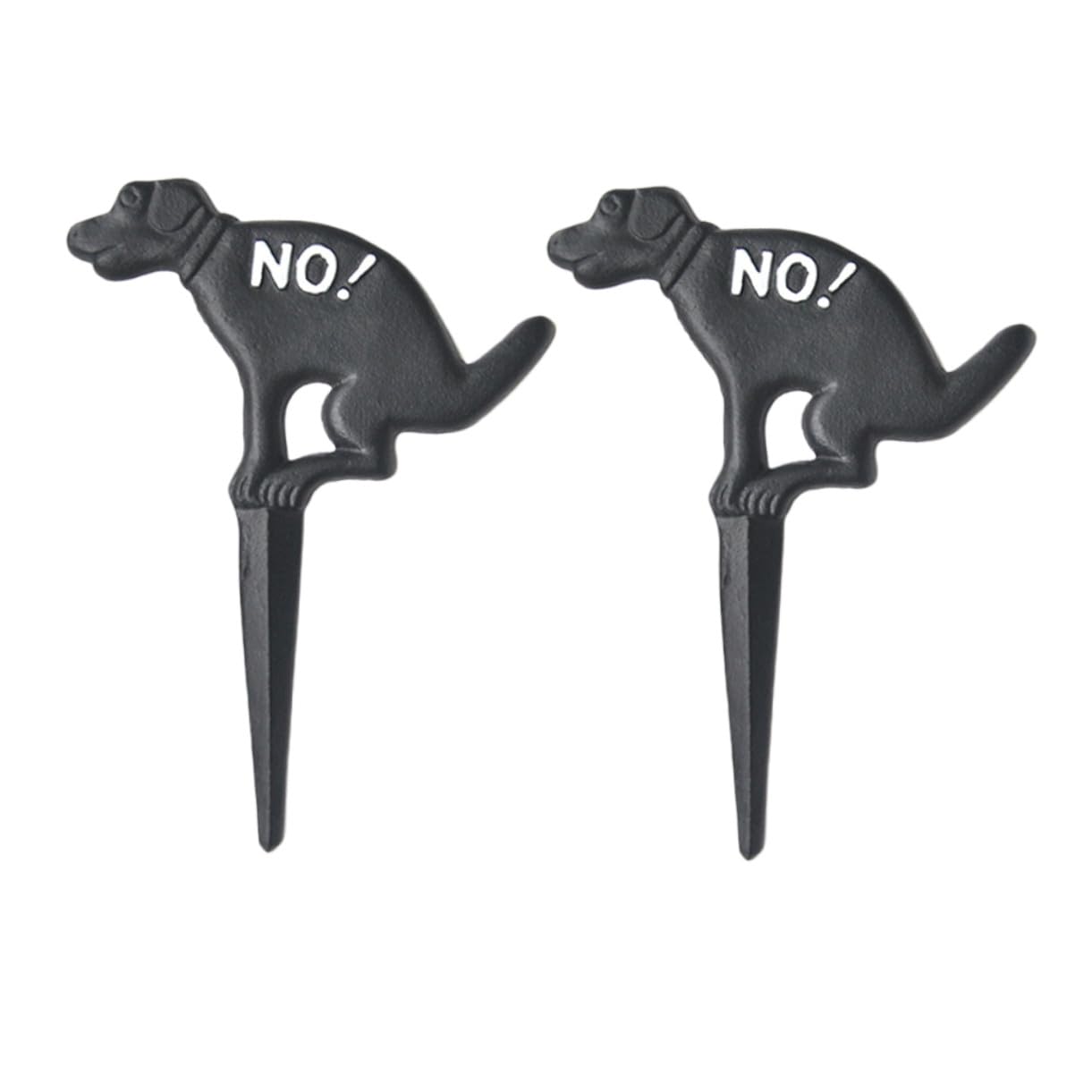 Panneaux Jardin Fer Massif Chien Noir Signalisation Solide Protection Extérieure