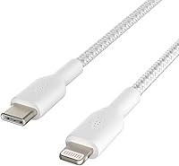 Vista 8 de Belkin BoostCharge - Cable USB C a Lightning trenzado de nailon de 3.3 pies/1M, con certificación MFi de 18 W con Entrega de Energía, cable de carga
