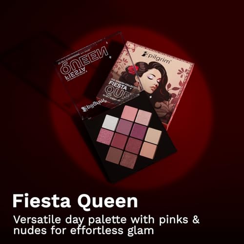 Image of Pilgrim Eyeshadow Fiesta Queen 12-in-1 Highly Pigmented Shades For The Ultimate Glam | 24Gm