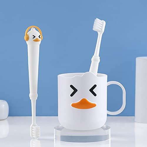 Escova de dentes de viagem infantil,Escova de dentes para crianças em forma de pato | Escovas de den