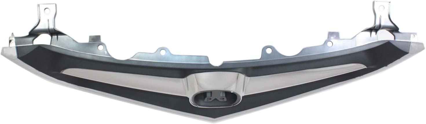 Compatible with 02-03 TL Front Face Bar Grille Assembly Chrome Shell w/Black Insert Plastic