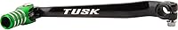 Tusk Folding Shift Lever Black/Green Tip for Kawasaki KLX300 2021-2025 & KLX300R 2020-2025 - Forged Aluminum