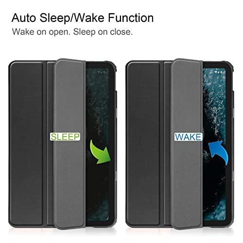 HYMY Hülle für Nokia T20 (10.4") hülle- Flip Case Cover Schutzhülle Nokia T20-Black - Image 7
