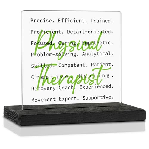 Physical Therapist Appreciation Gift, Thank You PT Decorative Desk Plaque.