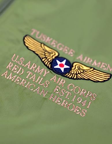 Tuskegee Airmen M7 Windbreaker Jacket Olive Green3