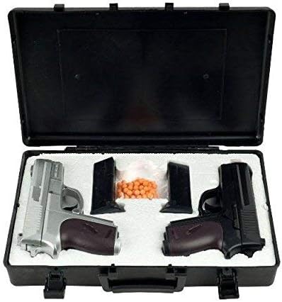 New CYMA Twin Spring Airsoft Dual Pistol Combo Pack Set Hand Gun w/Case 6mm BB