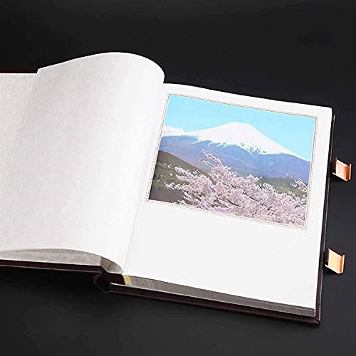 KMDJ Leder Retro traditionelle Fotoalbum Große Kapazität kann längere Aufkleber sparen Retro braun Retro rot (Color… – Bild 5