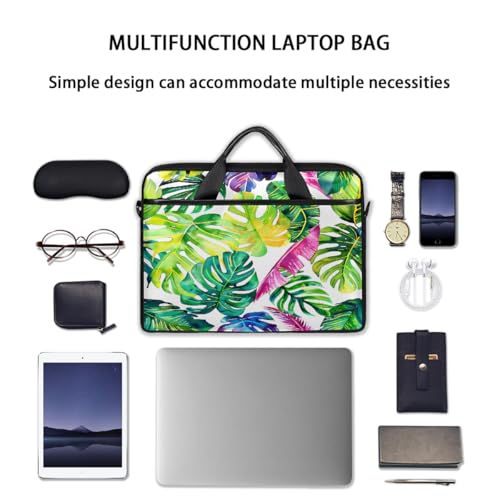 Bolso para laptop con hojas tropicales 15 pulgadas miniatura 7