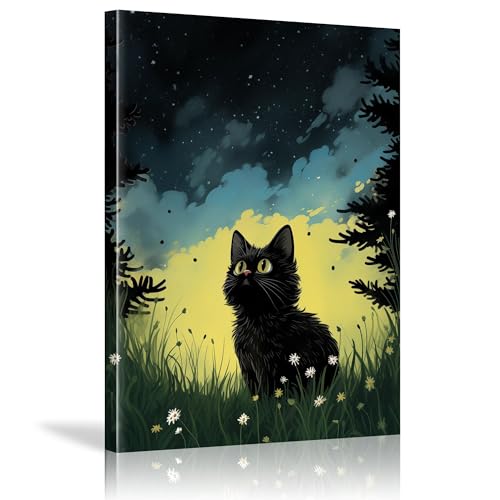 Impression fleurs chat grand format 60x80 cm affiche murale de qualité supérieure