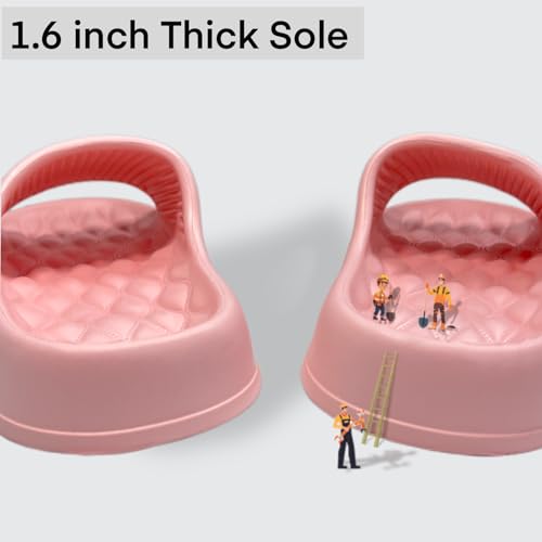 Pillow Slippers for Women and Men, EVA Cushioned Thick Sole Soft Slippers, Non-Slip Quick Drying Bathroom Shower Spa Pool Gym Cloud House Slides Sandals Summer Slippers for Indoor & Outdoor4