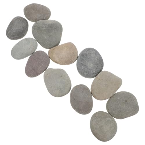 Cailloux Plats à Décorer Soi-Même : 12 Galets de Rivière 5-8 CM - 2