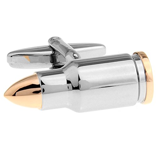Gemelos de bala plata rosa oro para hombre miniatura 1