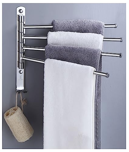 Porte-serviette mural sans forage en acier inoxydable miroir auto-adhésif