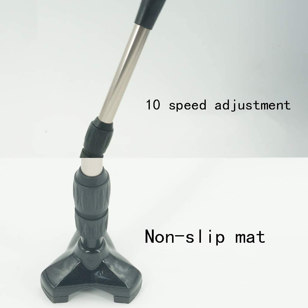 Muletas telescópicas antideslizantes Bastón El amortiguador antideslizante de tres patas se puede usar en ancianos con una altura de 10 bloques (72-95 cm de altura ajustable) para artritis, ancianos,