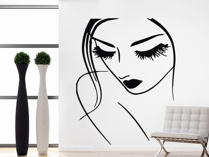 Miniatura 3 de Calcomanías de vinilo para maquillaje de pestañas, labios, ojos, para niña, mujer, salón de belleza, peluquería, spa, decoración del hogar,