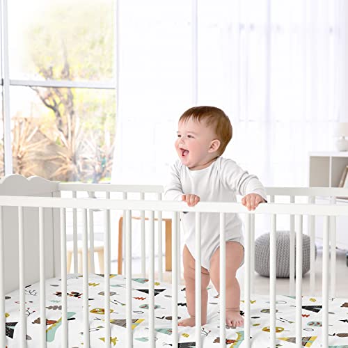Image of Fitted Crib Sheet for Outdoor Adventure Baby /Toddler Bedding - Nature Fox Bear Animals Boys Print