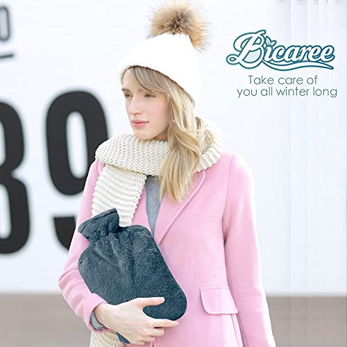 Bicaree Hot Water Bottle With Cover, 2L Pvc Hot Water Bag For Neck, Shoulder Pain And Hand Feet Warmer, Menstrual Cramps, Hot Compress And Cold Therapy #TOP3