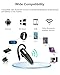 Jinreoo Bluetooth Headset, V5.1 Ultralight Wireless Handsfree Earpiece Cell Phone with Noise Cancellation Microphone for PC Tablet/Laptop Computer, Headphones for Trucker/Driver/Business- Black