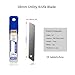 HIEMIE Tools 60Pcs 18mm Utility Knife Replacement Snap off Blades 60 Degree，Blades for Utility Knife and 18mm Box Cutter - Razor Sharp SK4 Steel
