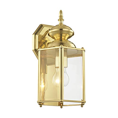 Image of Livex Lighting 2007-02 Outdoor Wall Lantern, Polished Brass