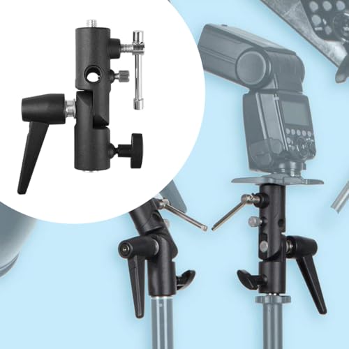 Laroal Soporte para paraguas con cabezal de flash, tipo H, soporte para lámpara, trípode de luz, flash y paraguas reflectante, paraguas de luz transmitida, estudio fotográfico, 1 unidad - imagen 6