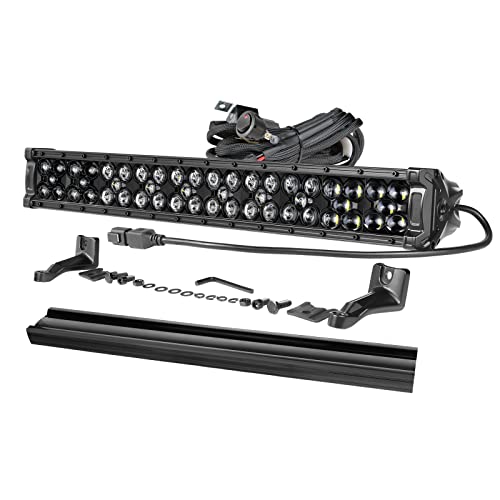 OFFROADTOWN 20'' 350W LED Light Bar with Wiring Harness and Black Cover Off Road Driving Light IP68 Waterproof LED Work Light Bar Fog Lights for Truck ATV UTV SUV Vehicle by OFFROADTOWN - Used condition - US$57.42