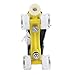 Roller Skates White Graffiti Skates with Shiny Wheels High Top Shoes Breathable Double Row Skates for Children and Adults