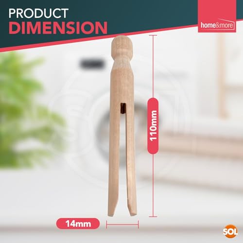 48 Wooden Clothes Pegs for Washing Lines - Perfect for Indoor or Outdoor Use, Holds Clothing without Marks - Image 5