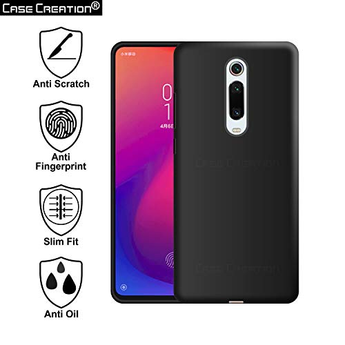 Image of Case Creation Luxurious OG Series for Xiaomi RedmiK20 Case Cover,Anti-Dirty Slim Case Frosted Matte Cute Candy TPU Raised Bezel (Splash of Color) Back Cover for Redmi K20 -Black