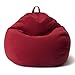 Lumaland Comfort Line XXL Sitzsack Indoor - 100x120x50 cm - Bodenkissen, Bean Bag Chair - 315 L - EPS Perlen Füllung - Rot